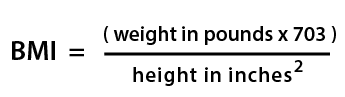 Imperial Body Mass Index Formula