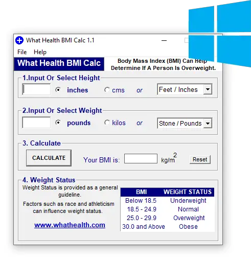 BMI Calculator Screenshot