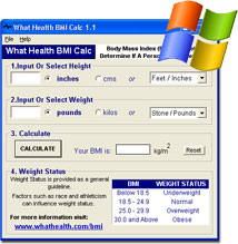 Mini Screenshot of the What Health BMI Calc